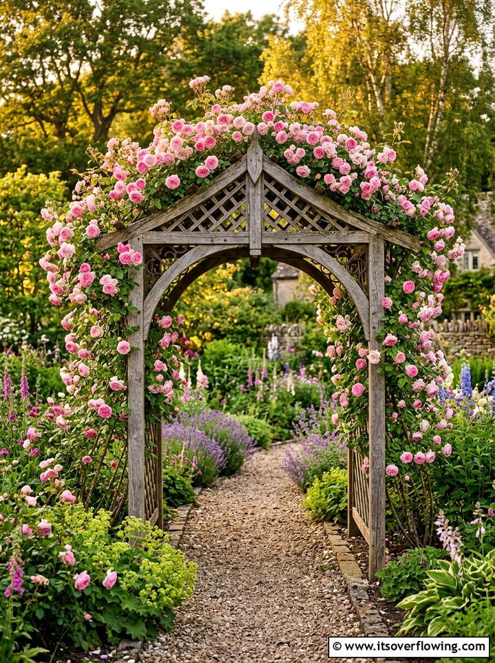 Arched Garden Trellis - 25 small garden ideas with vertical planters