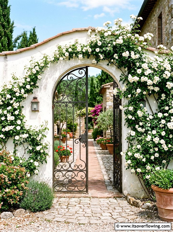 Arched Gate - 25 backyard ideas with mediterranean style