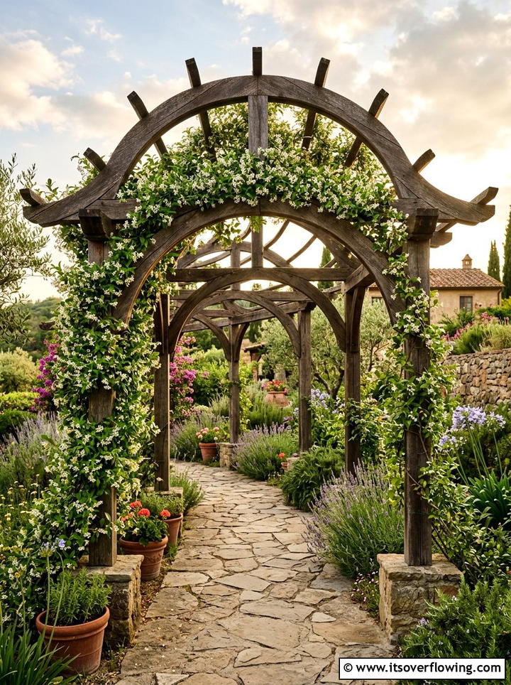 Arched Top Pergola - 25 backyard ideas with pergola