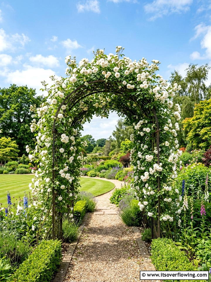 Arched Trellis - 25 garden design ideas with height variation
