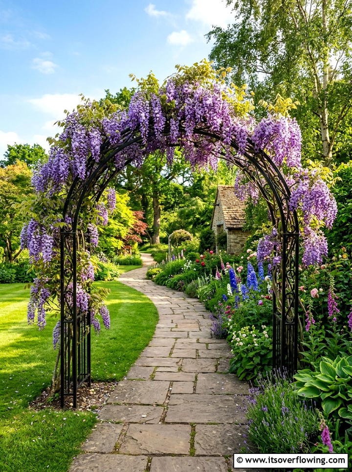 Arched garden path - 25 garden ideas with trellis