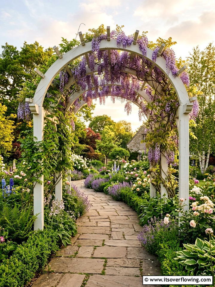 Arched garden pergola - 25 garden design ideas with curves