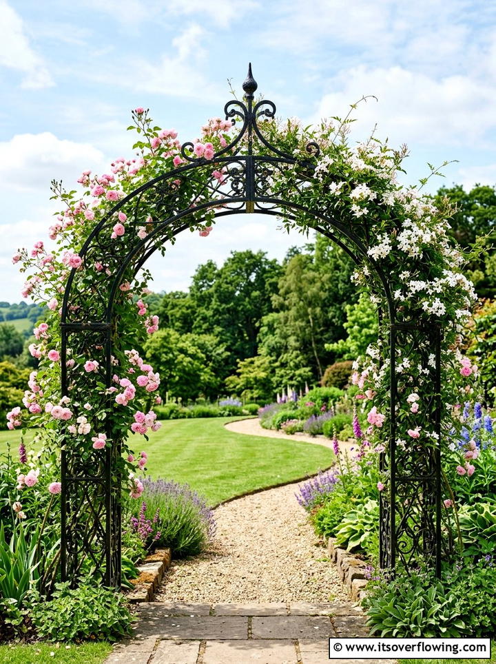 Arched garden trellis - 25 garden design ideas with focal points