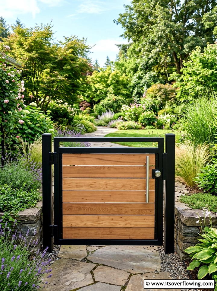Architectural garden gate - 25 garden decor ideas with modern accents