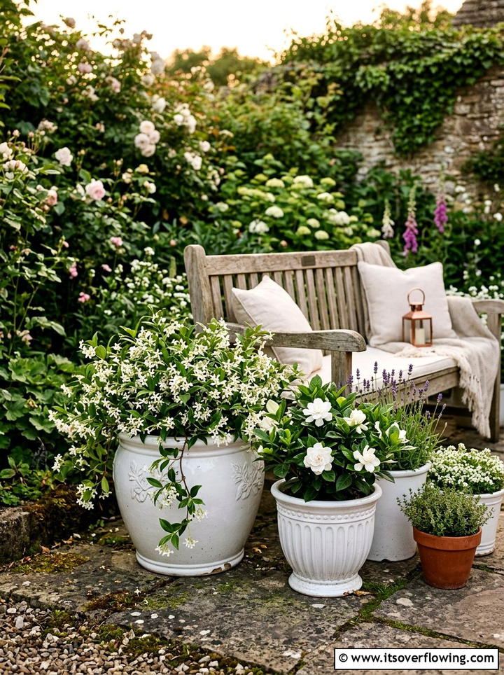 Aromatic Flower Pot Grouping - 25 garden design ideas with container clusters