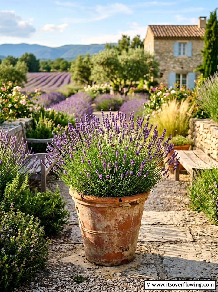 Aromatic Lavender Pot - 25 garden ideas for balconies