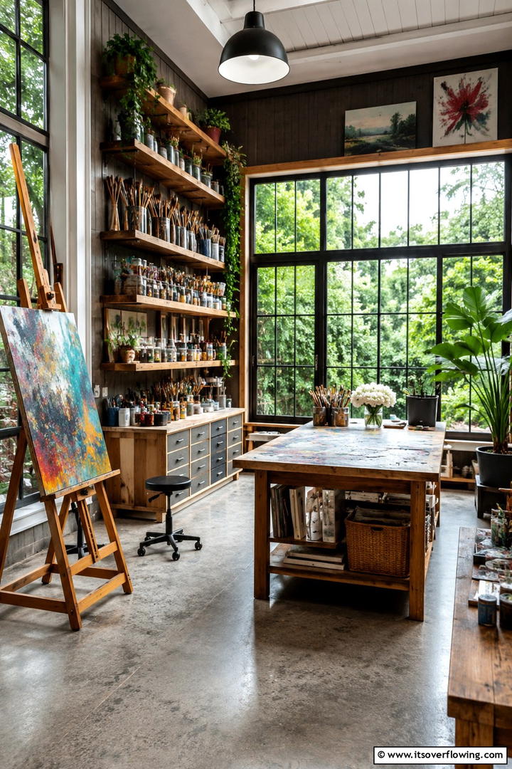 Art Studio Haven - 30 Small Sunroom Ideas for Bright, Multi-Functional Spaces