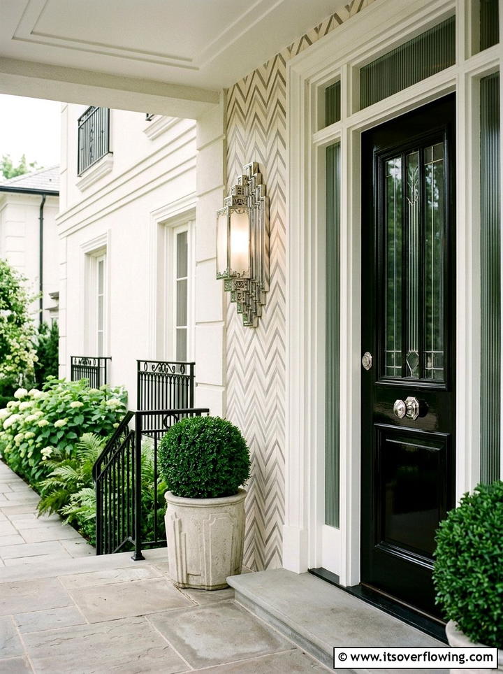 Art deco porch sconce - 25 front porch ideas with sconces