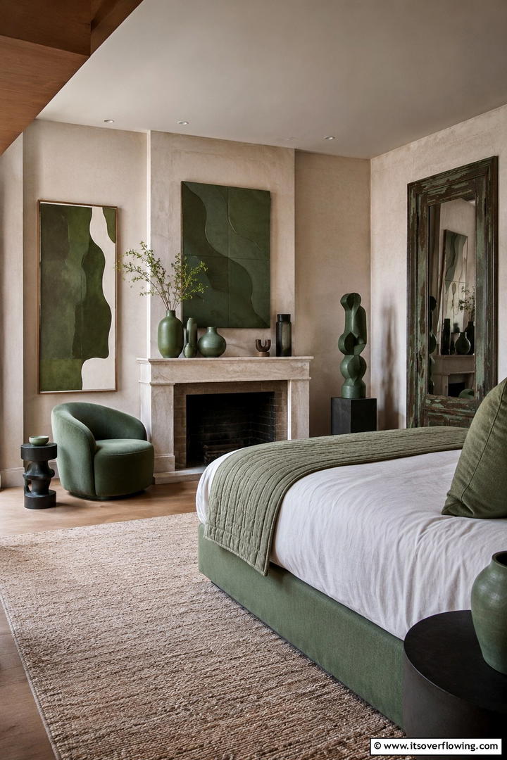 Artful Sage Green Decor - 30 Sage Green Bedroom Ideas for Serene Modern Spaces