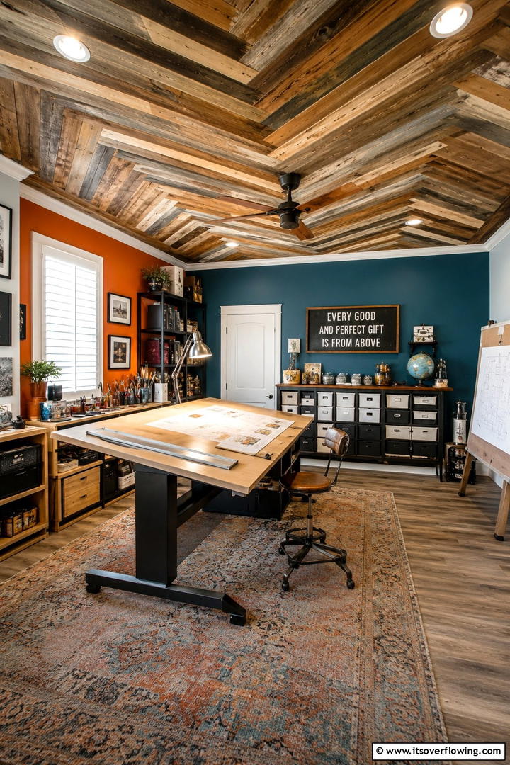 Artful Shiplap Patterns - 30 Shiplap Ceiling Ideas to Add Farmhouse Charm Anywhere