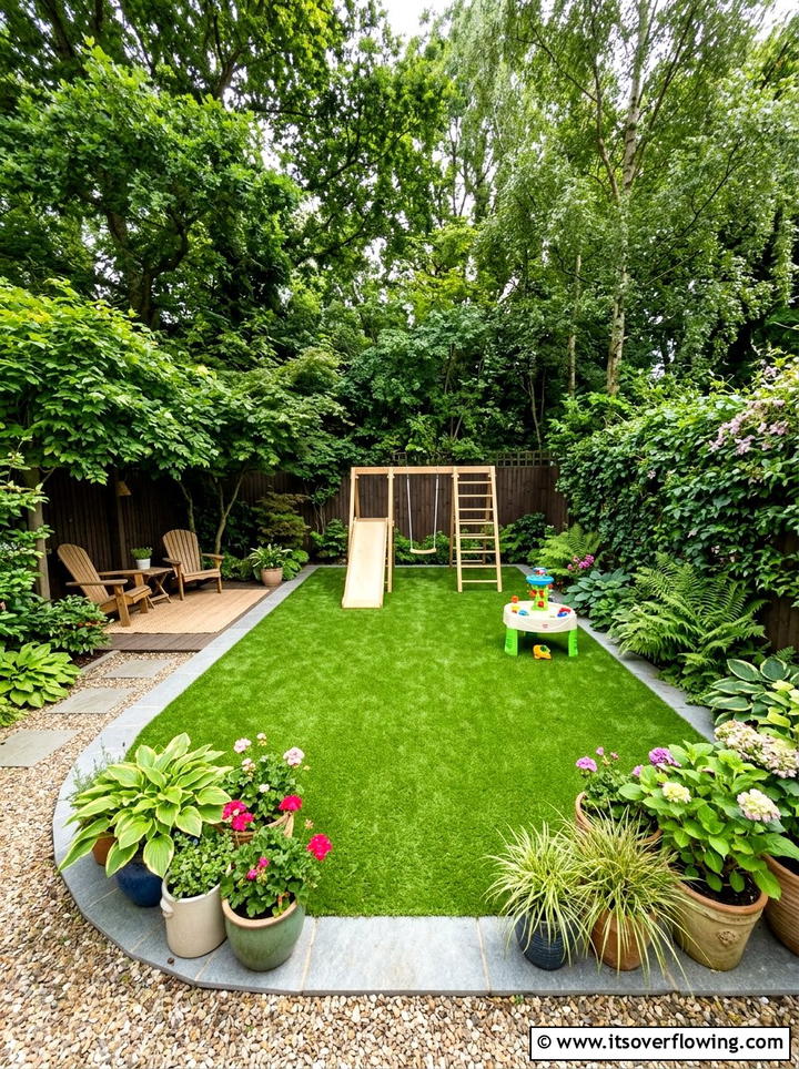 Artificial Grass For Play Area - 25 small garden ideas with kids corner