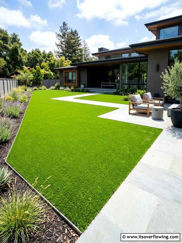 Artificial Grass Installation - 25 garden ideas low maintenance