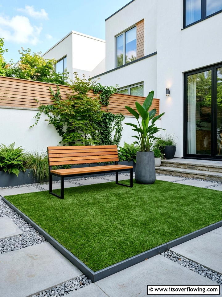 Artificial Grass Patch - 25 small garden ideas for quick makeover