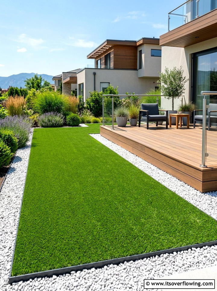 Artificial Grass Turf - 25 backyard ideas for narrow yards