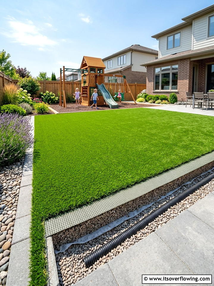 Artificial Turf Drainage - 25 backyard ideas with drainage solutions