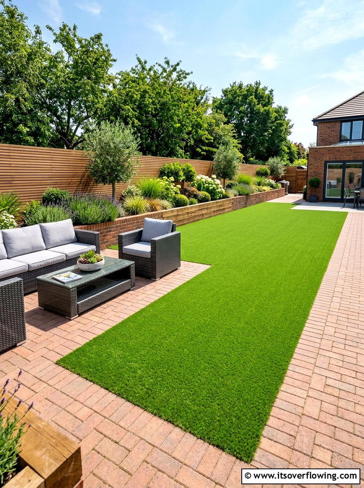 Artificial Turf Lawn - 25 garden design ideas for suburban backyards