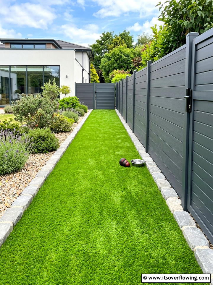 Artificial grass for dogs - 25 small garden ideas for side yard