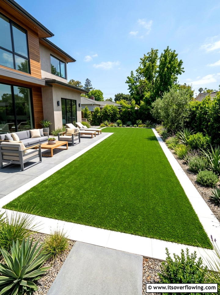 Artificial grass turf - 25 backyard ideas for townhouse yards
