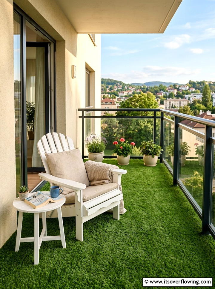 Artificial grass turf - 25 front porch ideas for apartments
