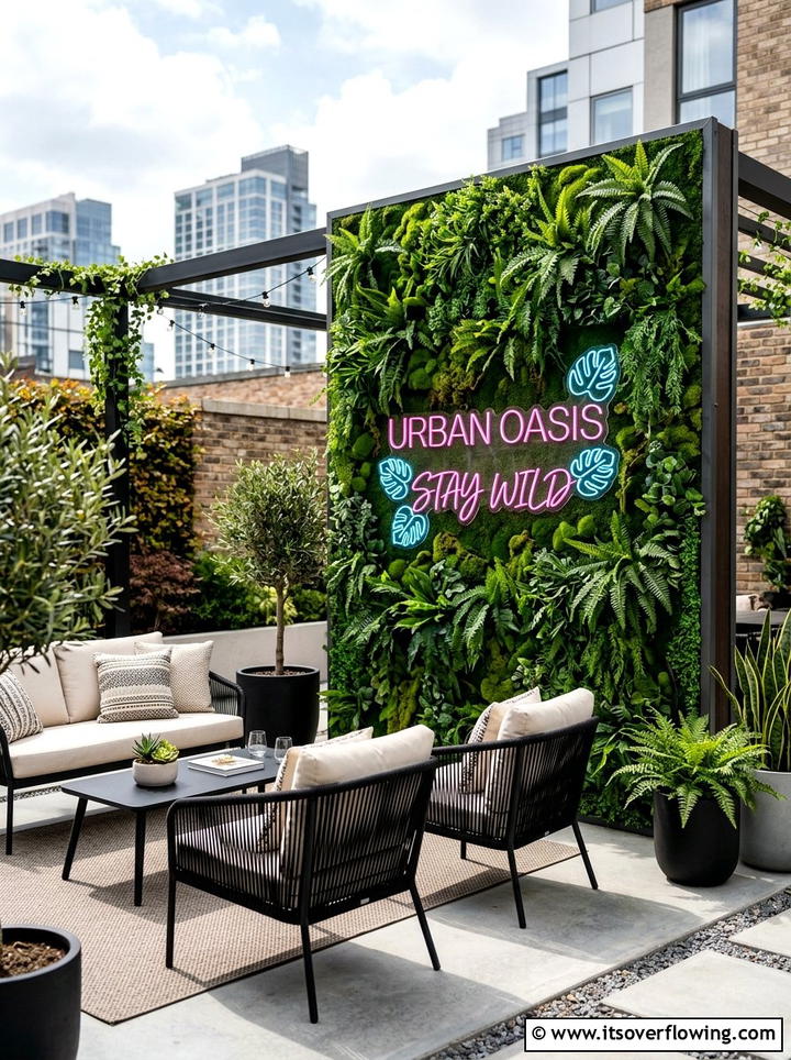 Artificial grass wall - 25 backyard ideas with artificial turf