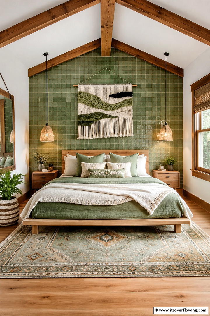 Artisanal Sage Green Details - 30 Sage Green Bedroom Ideas for Serene Modern Spaces