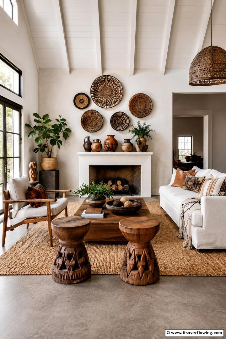 Artisanal and Handcrafted Pieces - 25 Eclectic Living Room Ideas for a Unique and Vibrant Space