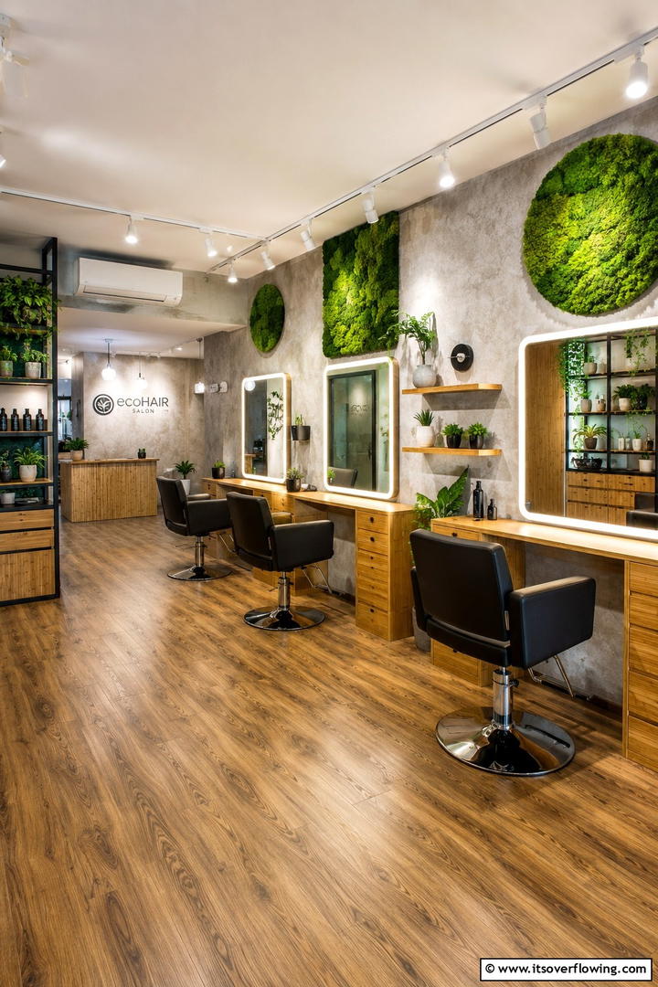 Artistic Accent Walls - 30 Small Salon Interior Design Ideas for Compact Beauty Spaces