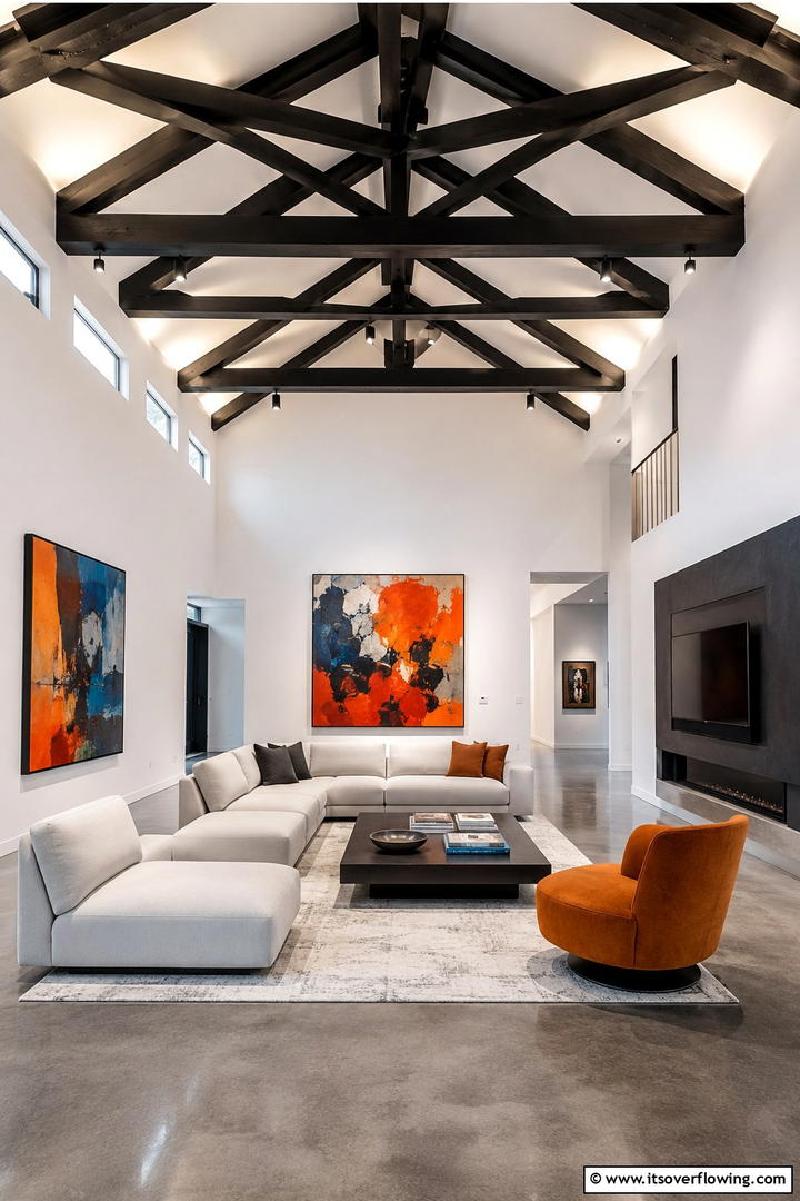 Artistic Beam Arrangements - 30 Vaulted Ceiling Ideas with Beams for Dramatic Room Designs