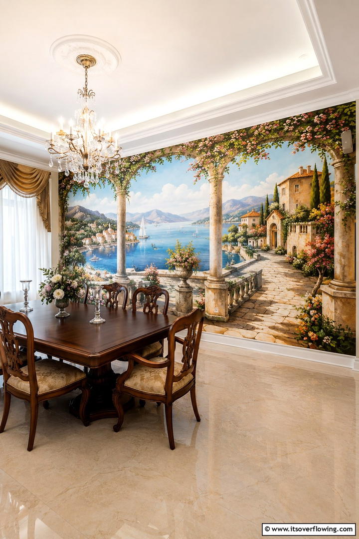Artistic Wall Murals - 30 Spanish Mediterranean House Ideas for Warm Exteriors