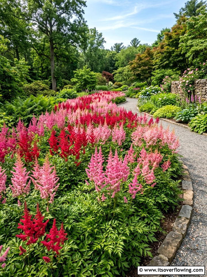 Astilbe Flower Garden - 25 garden ideas for shade