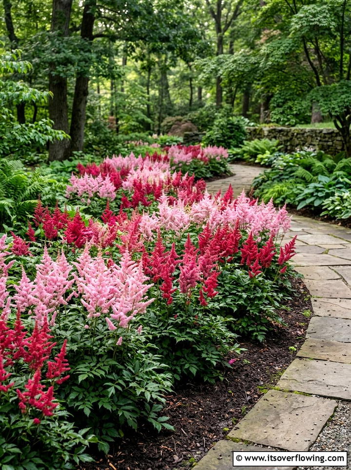 Astilbe Garden Bed - 25 small garden ideas for low sunlight