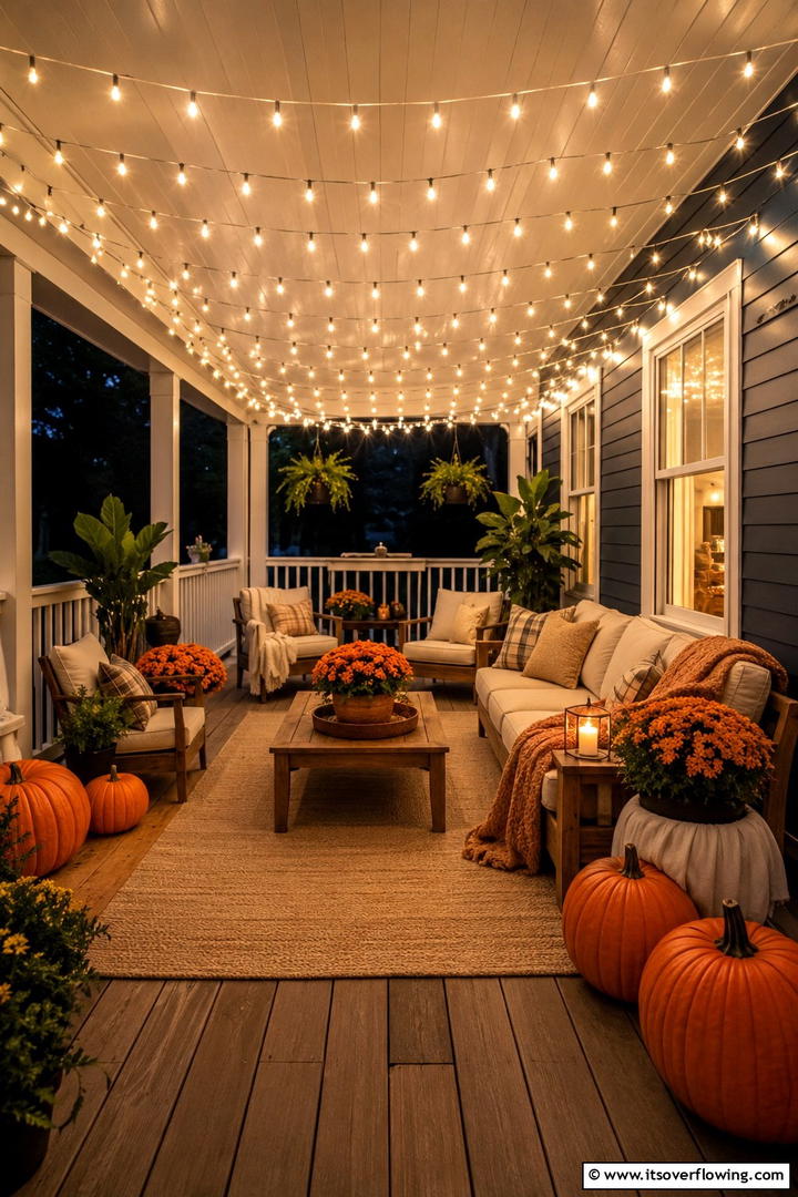 Asymmetrical Modern Arrangement Porch - 50 Fall Porch Decor Ideas for Welcoming Outdoor Spaces