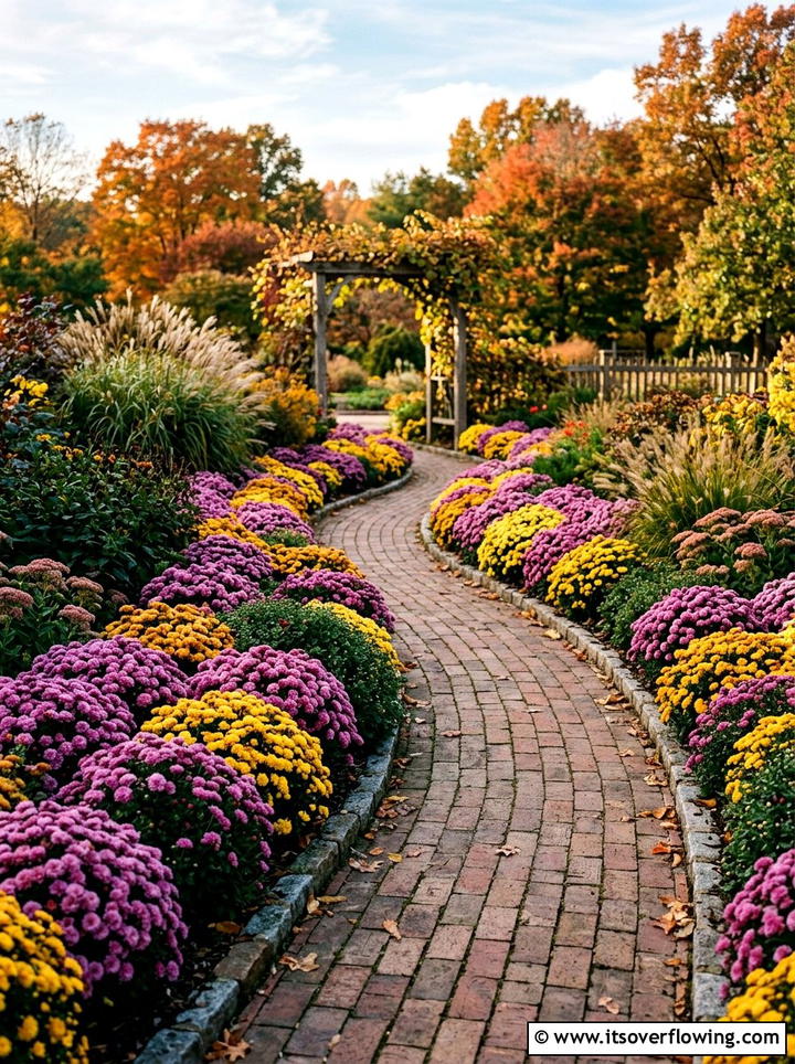 Autumn Mums Garden - 25 backyard decorating ideas with seasonal decor