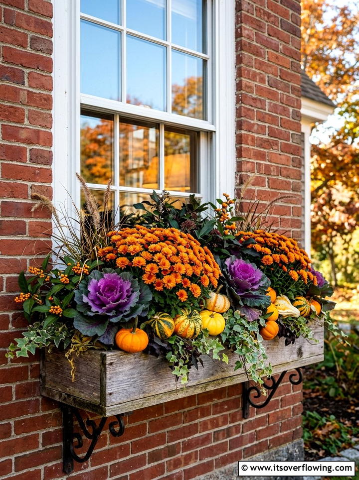 Autumn Window Box - 25 garden ideas with window boxes