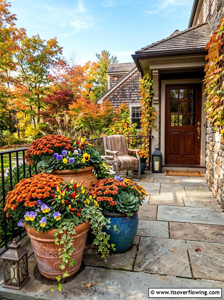 Autumn flower planters - 25 backyard ideas for fall gatherings
