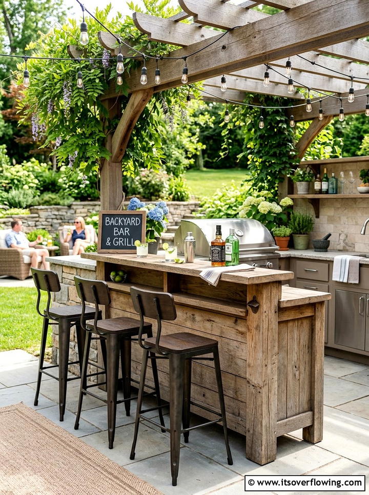 Backyard Bar With Stools - 25 garden ideas with seating