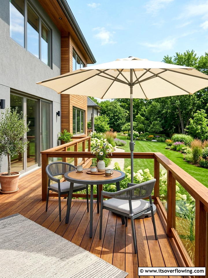 Backyard Deck Bistro Set - 25 garden decor ideas with bistro sets