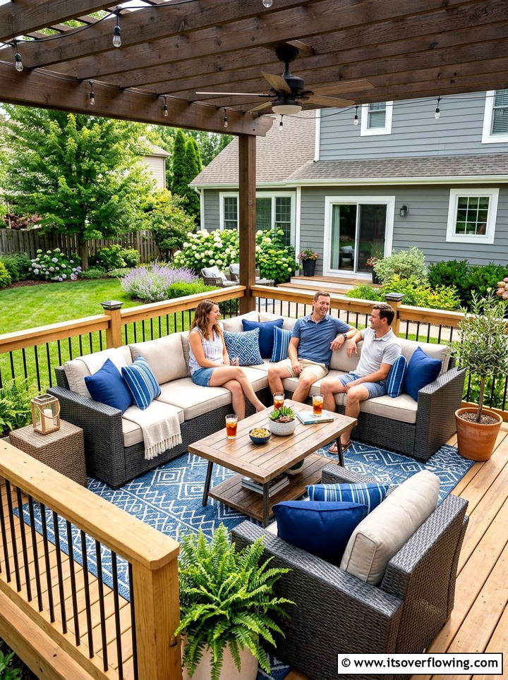 Backyard Deck With Seating Area - 25 backyard ideas with deck