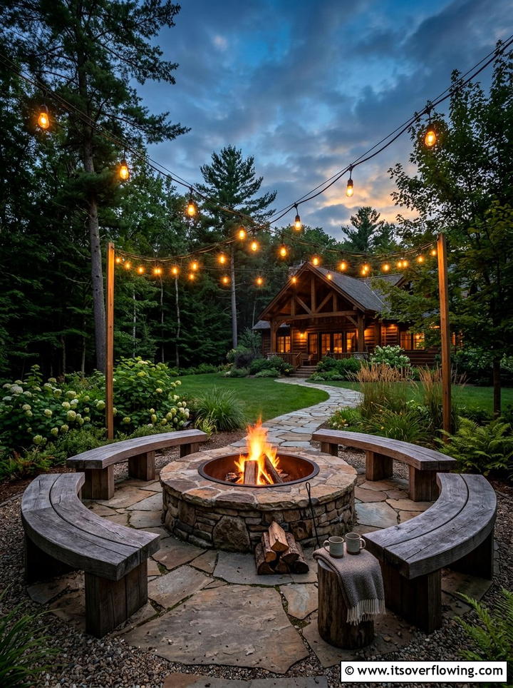 Backyard Fire Pit - 25 backyard ideas with no grass