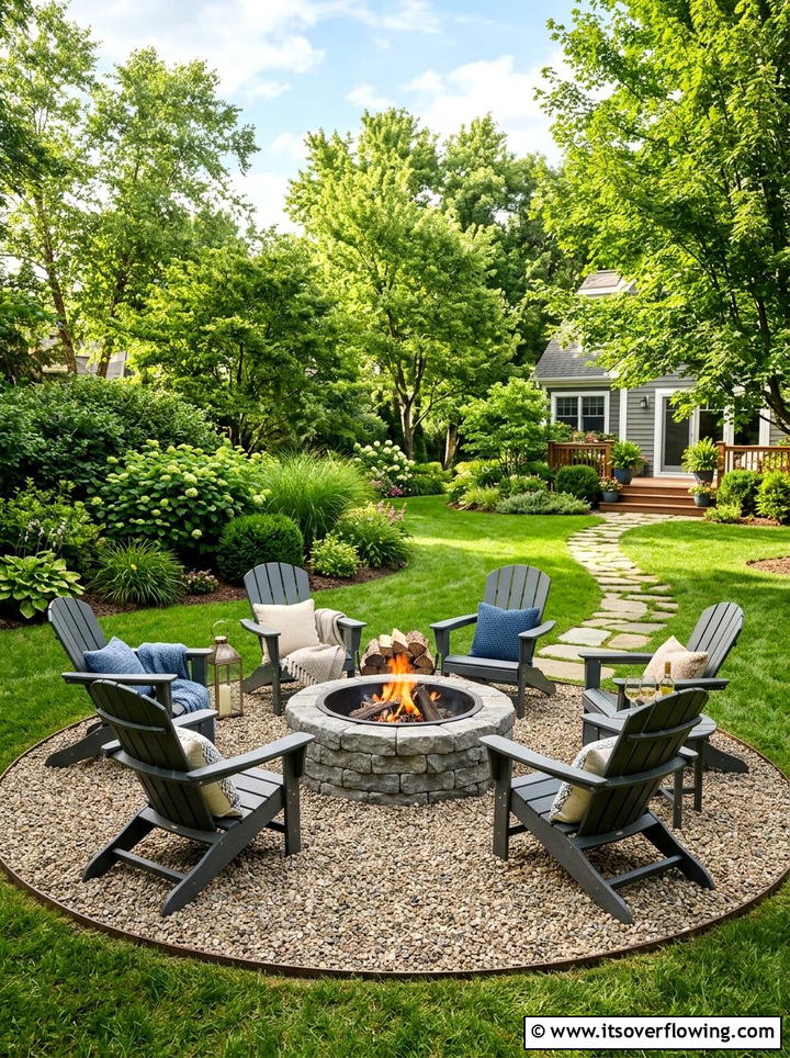 Backyard Fire Pit - 25 creative garden ideas for suburban homes