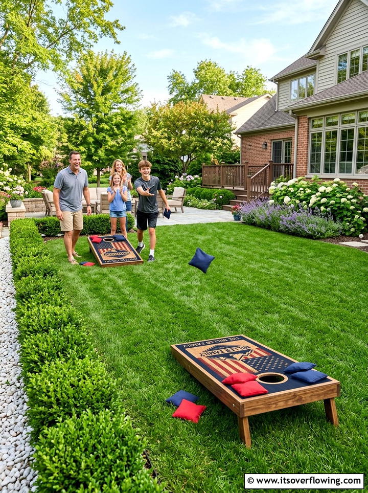 Backyard Game Area - 25 garden ideas for family gatherings