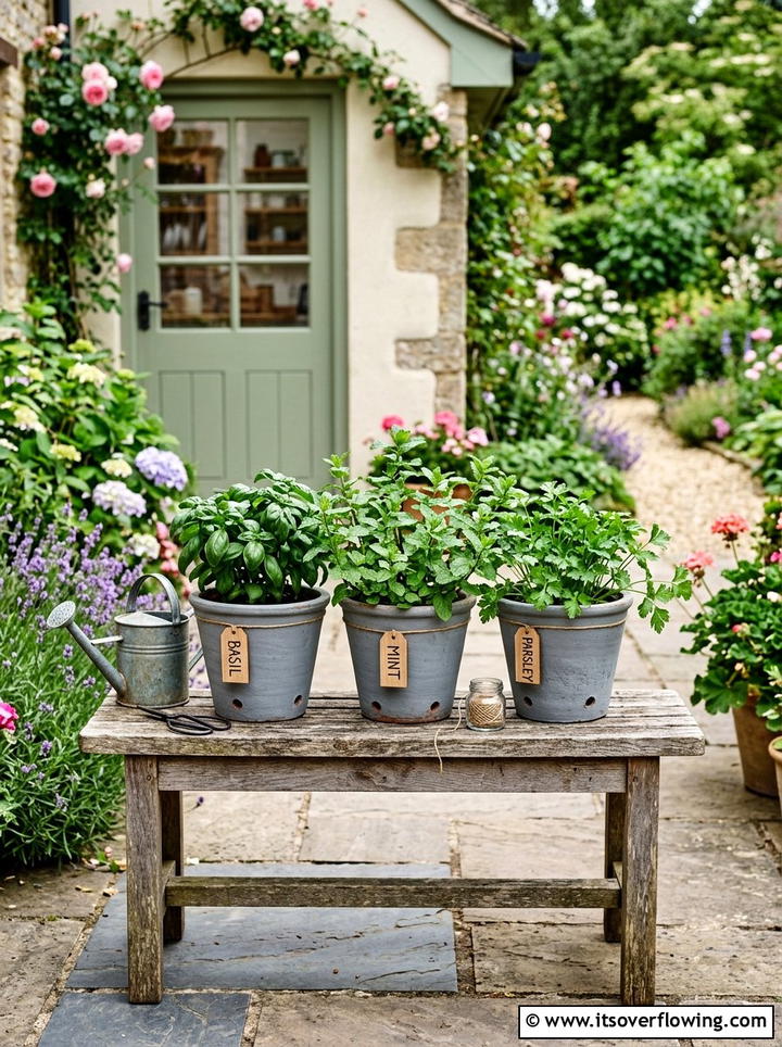 Backyard Herb Garden Pot - 25 backyard ideas with pot clusters