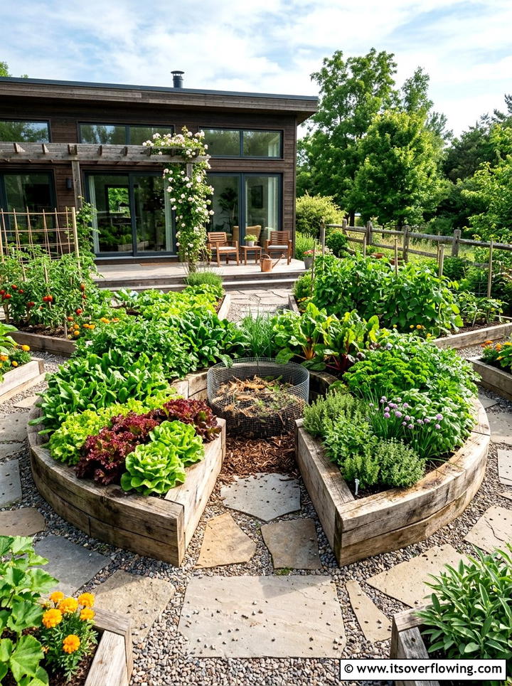 Backyard Kitchen Garden - 25 creative garden ideas with keyhole garden beds