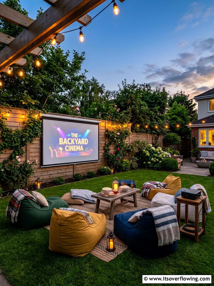 Backyard Movie Screen Area - 25 garden design ideas for play areas