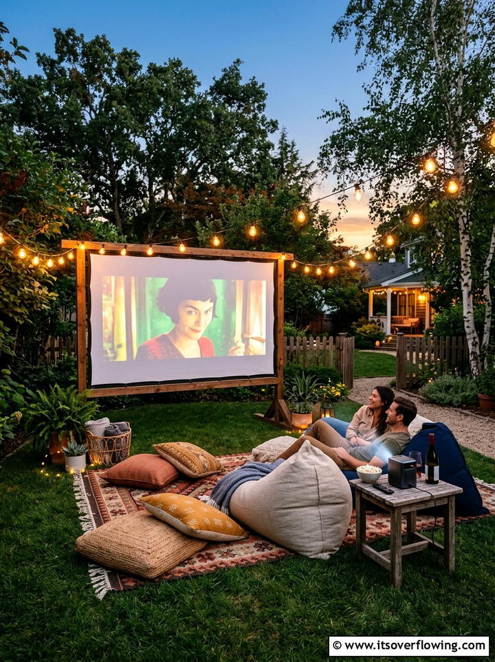 Backyard Movie Theater - 25 garden ideas for outdoor entertaining