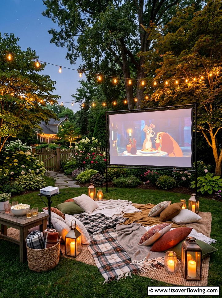 Backyard Movie Theater - 25 garden ideas with weekend projects