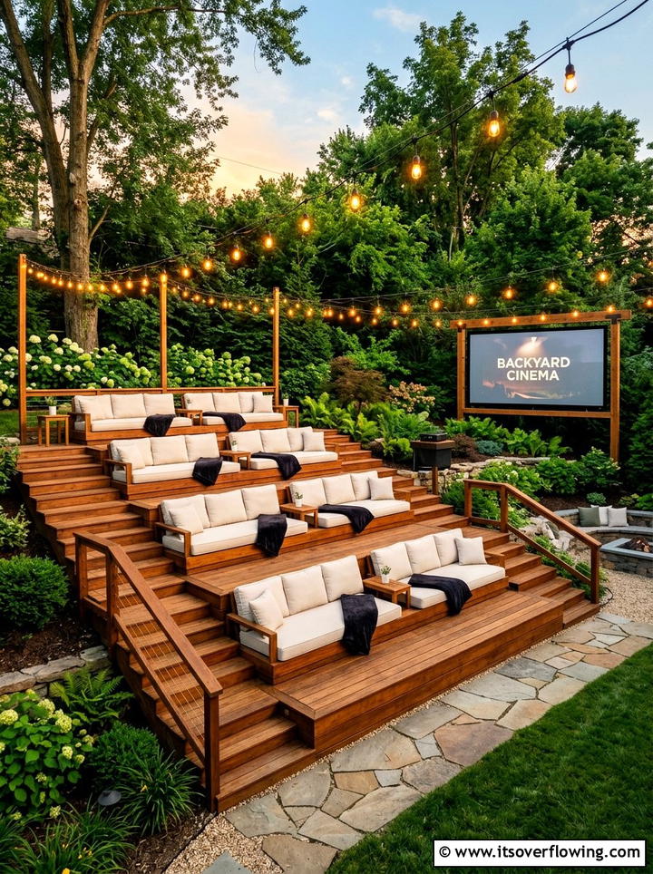 Backyard Movie Theater Seating - 25 backyard ideas with built in seating