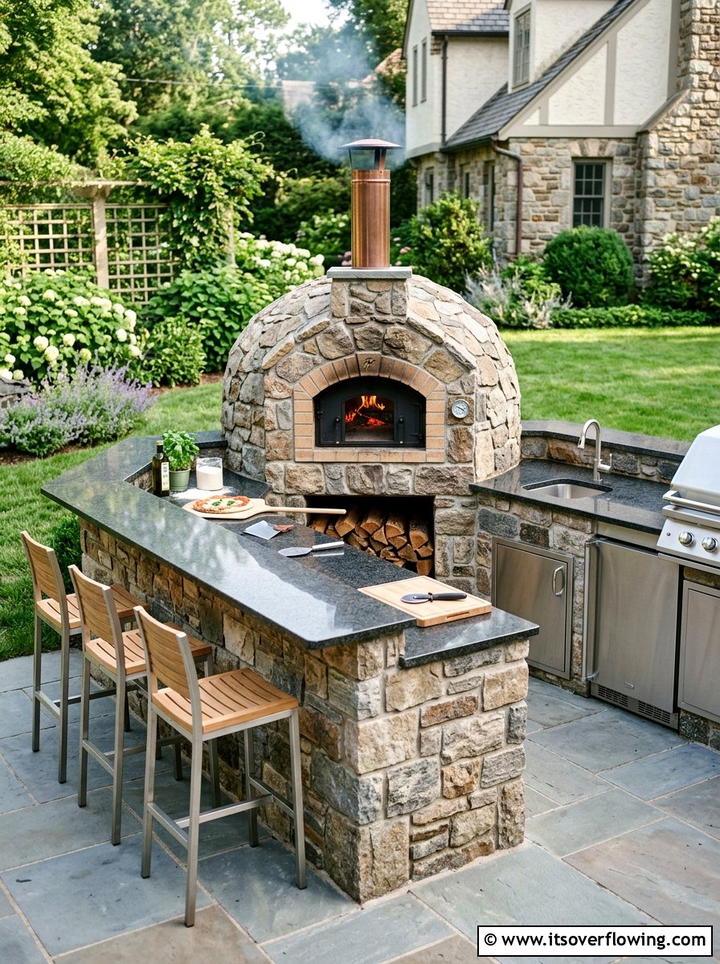 Backyard Pizza Oven Station - 25 backyard decorating ideas with family friendly setup