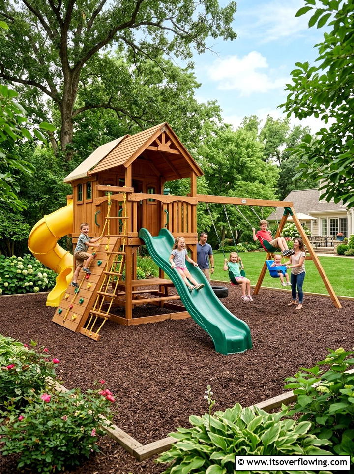 Backyard Playground Set - 25 backyard ideas for large yards