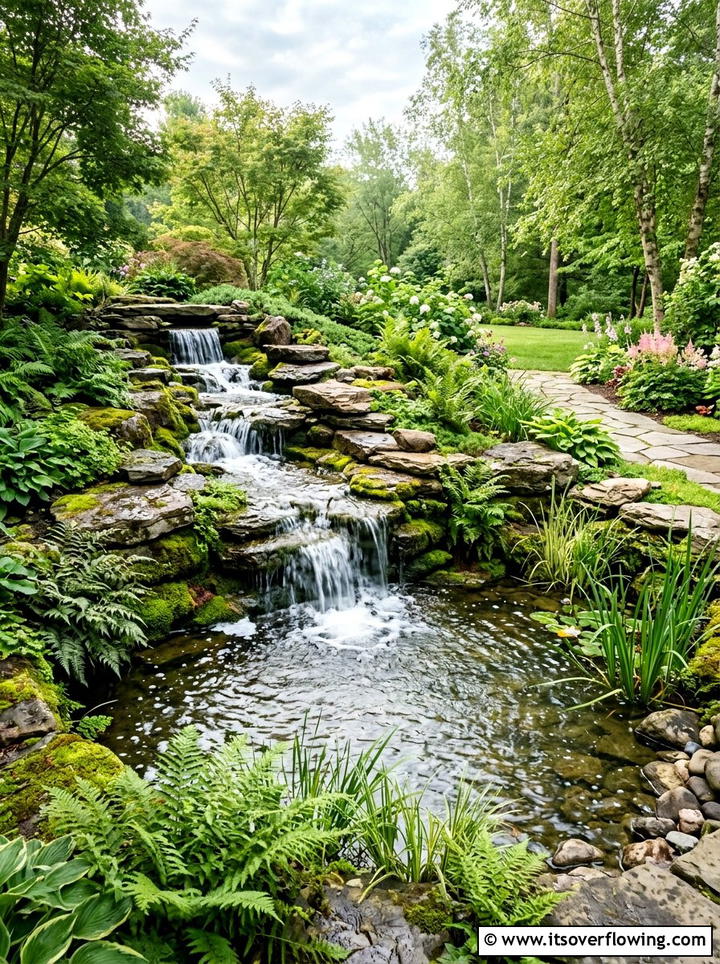Backyard Pond With Waterfall - 25 garden ideas with pond